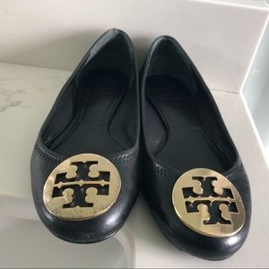 Tory Burch Reva Black Flats